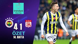 Fenerbahçe 41 EMS Yapı Sivasspor Maç Özeti [upl. by Rosabella]