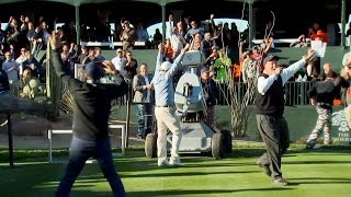 Robot makes holeinone on No 16 at TPC Scottsdale [upl. by Anilrahc]