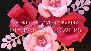 Napravi Sam  Cvetovi od Papira  Dekoracija za proslave DIY  Paper Flowers [upl. by Tammara17]