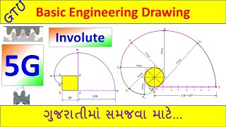 How to draw Involute of Square Triangle Hexagon and Circle [upl. by Noryb337]