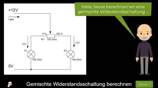 01 Gemischte Widerstandsschaltung berechnen [upl. by Aivataj]