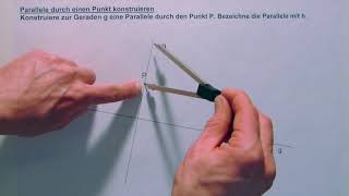 Tutorial Parallele konstruieren durch einen Punkt [upl. by Cohl]