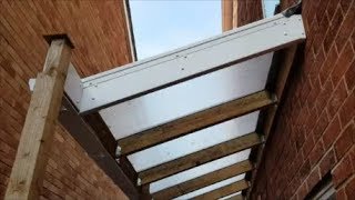 Making a quotlean toquot roof for a walkway  Part 1 [upl. by Gilbye]