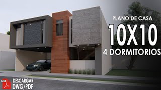 Plano de casa de 10x10 metros [upl. by Yren]