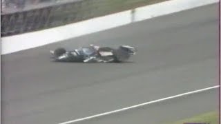 CART Indy 500 1989 Final laps Big crash Unser Jr French commentary TV Sport [upl. by Erreit]