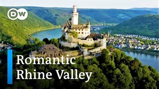 Castles Along the Rhine River From Bingen to Koblenz  Germanys Upper Middle Rhine Valley by Drone [upl. by Herodias338]