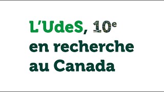 LUniversité de Sherbrooke 10e en recherche au Canada [upl. by Byrom]