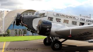 Junkers 52 Engine Startup Great Engine Sound [upl. by Eiclehc72]