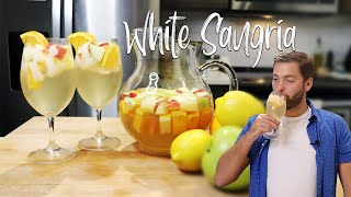 Authentic White Sangria Recipe  Summertime Cocktails [upl. by Ferreby]