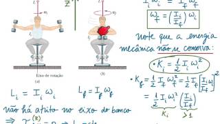 118 Conservação de Momento Angular [upl. by Eimia]