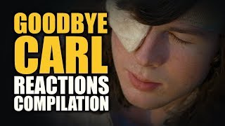 The Walking Dead GOODBYE CARL Reactions Compilation [upl. by Skell]