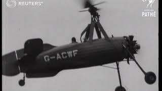 UNITED KINGDOM First public demonstration of the Cierva autogiro 1936 [upl. by Letnom618]