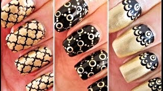 3 Easy Nail Art for Beginners Using a Dotting Tool [upl. by Enniroc]