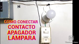 Como Conectar Apagador y Contacto  Instalaciones Eléctricas  Wiring Outlet and Switch [upl. by Farrah]