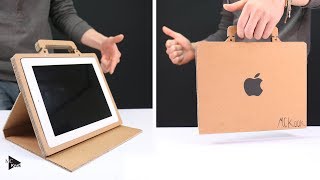 How to Make Simple Tablet Standcase from Cardboard [upl. by Necaj783]