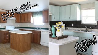 COMPLETE Mobile Home Kitchen Makeover ONLY 200 [upl. by Couchman]