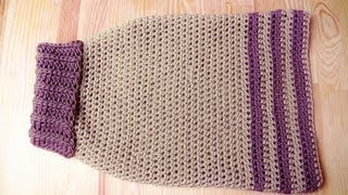 Doggy sweater crochet tutorial  Woolpedia [upl. by Cairns107]