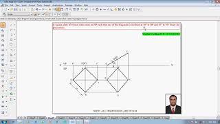 Example 09 on Projection of Plane Surfaces [upl. by Enitsenrae]