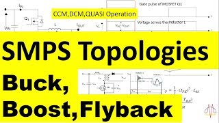 Buck converter Boost Converter Flyback Converter SMPS Topologies [upl. by Winnah]