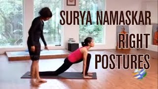 Surya Namaskar Part1 Right Postures [upl. by Enirhtac649]