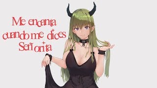 Nightcore  Señorita spanish version Lyrics [upl. by Jelena]