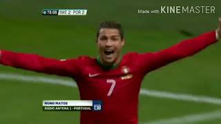 Narração Mais Emocionante Do Mundo  Portugal 3x2 Suécia 3 Gols De Cristiano Ronaldo [upl. by Aver]