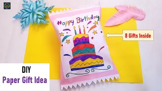 Cute Paper Gift Ideas  DIY Birthday Pack  Handmade Gifts  Craft Stack [upl. by Amasa]