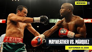 FULL FIGHT  Floyd Mayweather vs Juan Manuel Marquez DAZN REWIND [upl. by Dlaregztif]