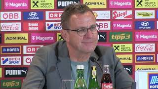 ÖFBTeamchef Ralf Rangnick  die Pressekonferenz nach dem 21 Testspielsieg gegen Serbien [upl. by Nuahsyar33]