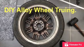 DIY Buckled Alloy Wheel Truing  Straightening  Volvo D5 [upl. by Elocaj]