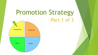 Marketing Mix Promotion Strategy part 1 [upl. by Sidras]