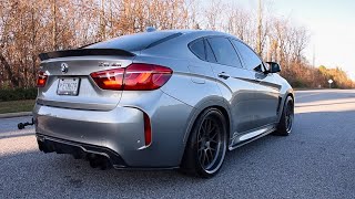 LOUD 800 HP BMW X6M on Meth wEisenmann exhaust and Dinan mufflers  Launches amp exhaust sounds [upl. by Atiek443]