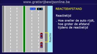 GRATIS RIJBEWIJS ONLINE 14 Rijbewijs B  STOPAFSTAND  REMWEG  REACTIEAFSTAND [upl. by Zellner]