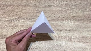 Origami Tutorial – Pyramid （A4 paper） – Step by Step [upl. by Amitaf129]