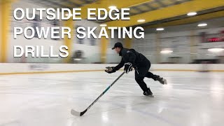 Outside Edge Skating Tips  Power Skating Drill Progression [upl. by Anifur]