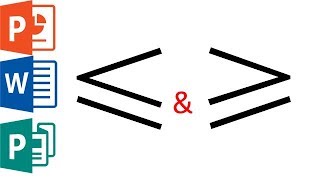 How to type greater than or equal to in MS word  publisher  PowerPoint [upl. by Ahseinat195]