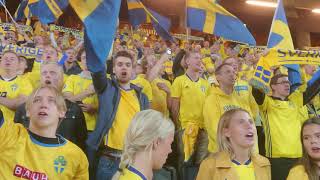 Swedish national anthem at Friends Arena 8 September 2019 [upl. by Ranique348]