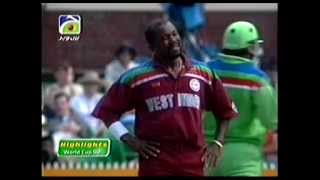 Pakistan vs West Indies World Cup 1992 HQ Extended Higlights [upl. by Anillek]