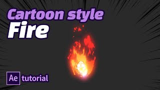 2D Cartoon style Fire no plugin  After effects tutirial [upl. by Bates]