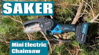 Saker Mini Electric Chainsaw [upl. by Elbon]