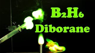 B2H6 Diborane Synthesis and burning [upl. by Divadnoj]