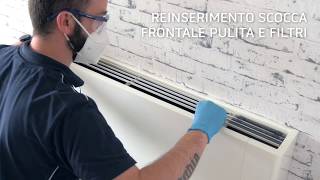 Pulizia e igienizzazione ventilconvettore  fancoil Bi2 [upl. by Deacon930]