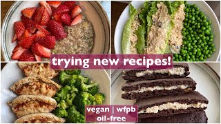 What I Ate Today Trying New Recipes  VEGAN  WFPB [upl. by Enileqcaj464]