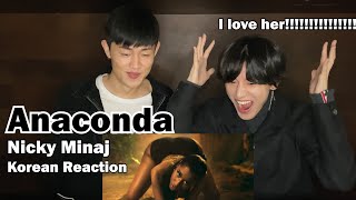 quotAnacondaquot Reaction By Korean  Nicki Minaj [upl. by Aerdnu]