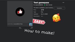 How to make a Gamepass in Roblox with MOBILE amp TABLET  EASY VERSION  RBLX Tutorial 2023 [upl. by Vevina]