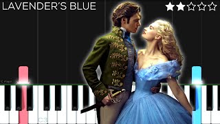 Cinderella 2015  Lavenders Blue Dilly Dilly  EASY Piano Tutorial [upl. by Kera328]