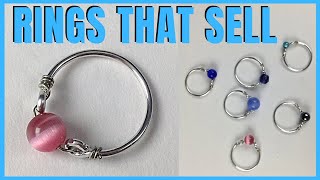 EASY Wire Rings to MAKE amp SELL Easy DIY Jewelry Making Tutorial [upl. by Ahsikel]