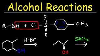 Alcohol Reactions  HBr PBr3 SOCl2 [upl. by Yekcaj958]