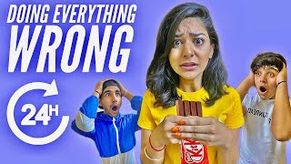 DOING EVERYTHING WRONG FOR 24 HOURS  Rimorav Vlogs [upl. by Strickland]