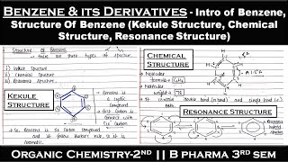 Benzene and its derivatives  L1  Unit1 Organic Chemistry 2  Bpharma 3rd sem Carewell Pharma [upl. by Brandtr]